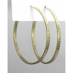 Simple Large Hoop Earrings, Antique Brass, daphne lorna