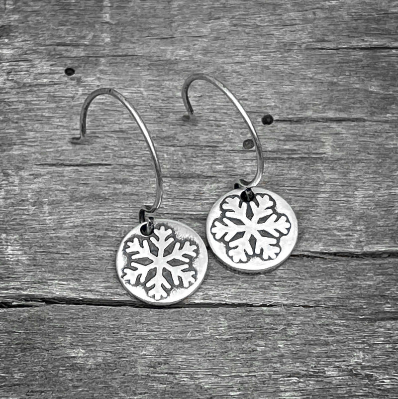 Powder Snowflake Earrings