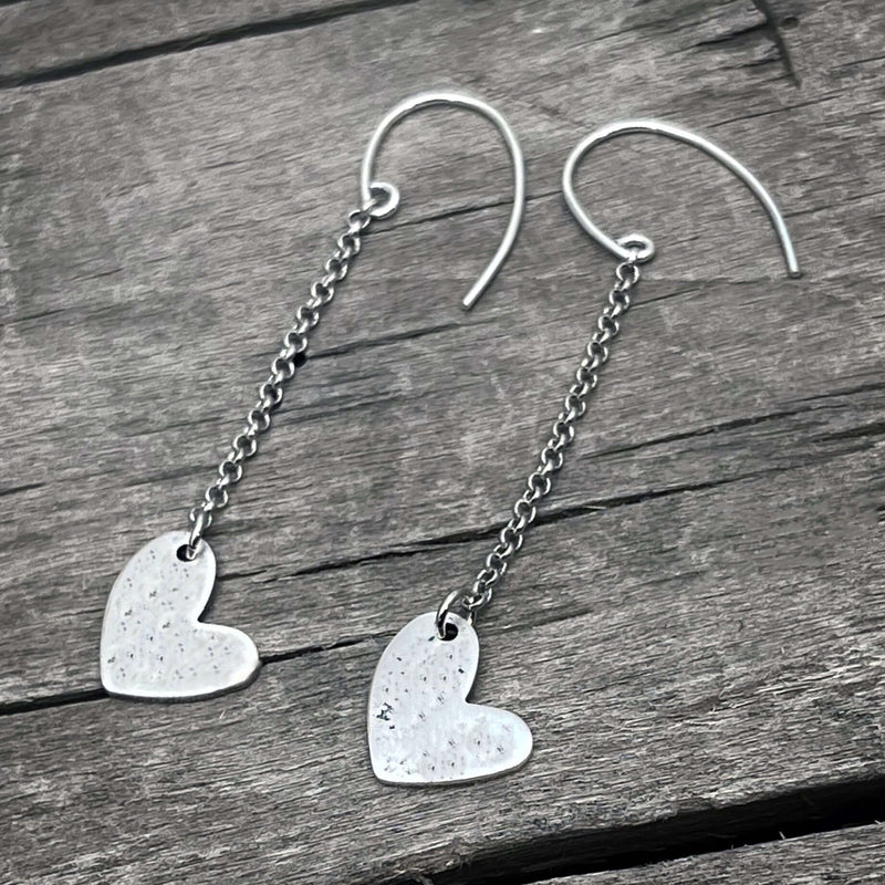 Heart Drop  Earrings