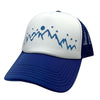 High Alpine Trucker Hat, Royal Blue and White, daphne lorna