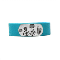 Wildflower Leather Cuff