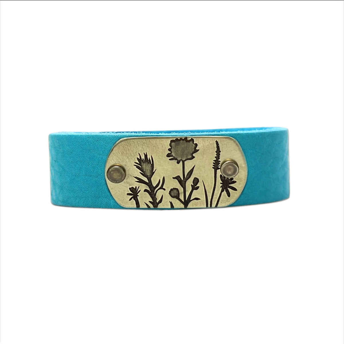 Wildflower Leather Cuff