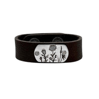 Wildflower Leather Cuff