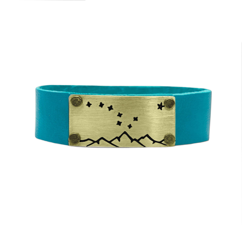 Big Dipper Leather Cuff Bracelet