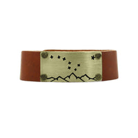 Big Dipper Leather Cuff Bracelet