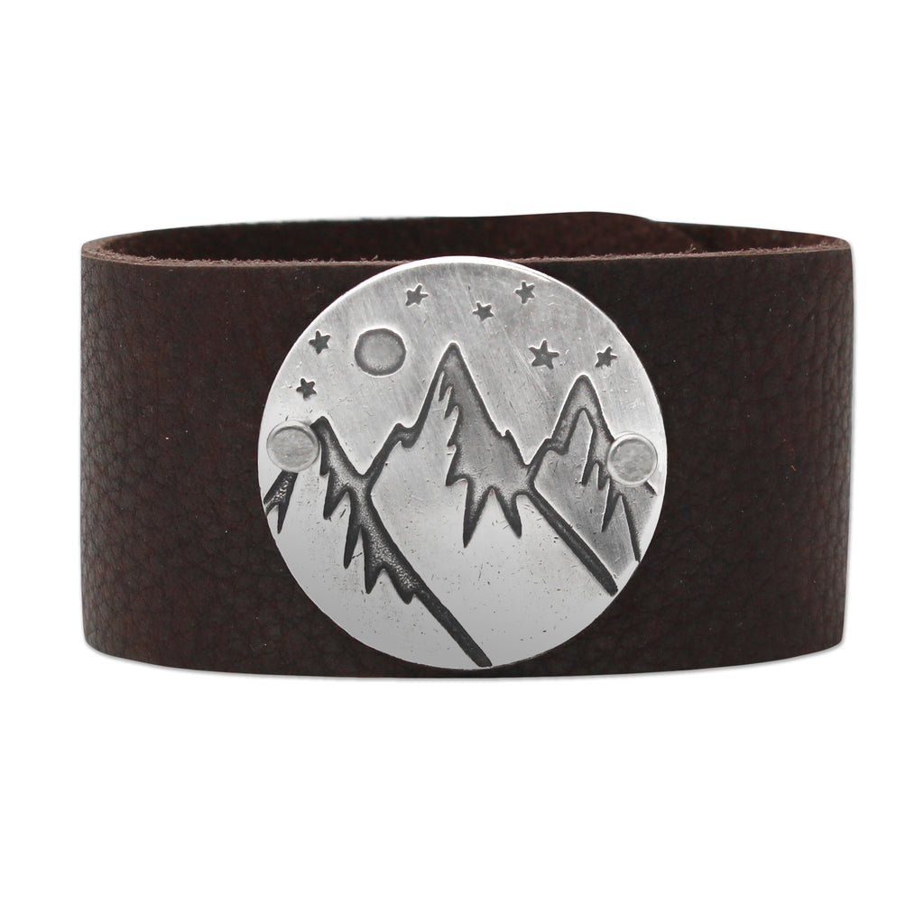 High Alpine Leather Cuff Bracelet, [variant_title], daphne lorna