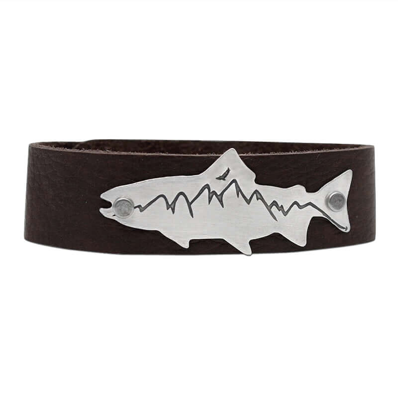 Coastal Creatures Leather Belt, Handmade in Seattle