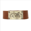 Ride, our Bicycle Leather Cuff Bracelet- for men and women