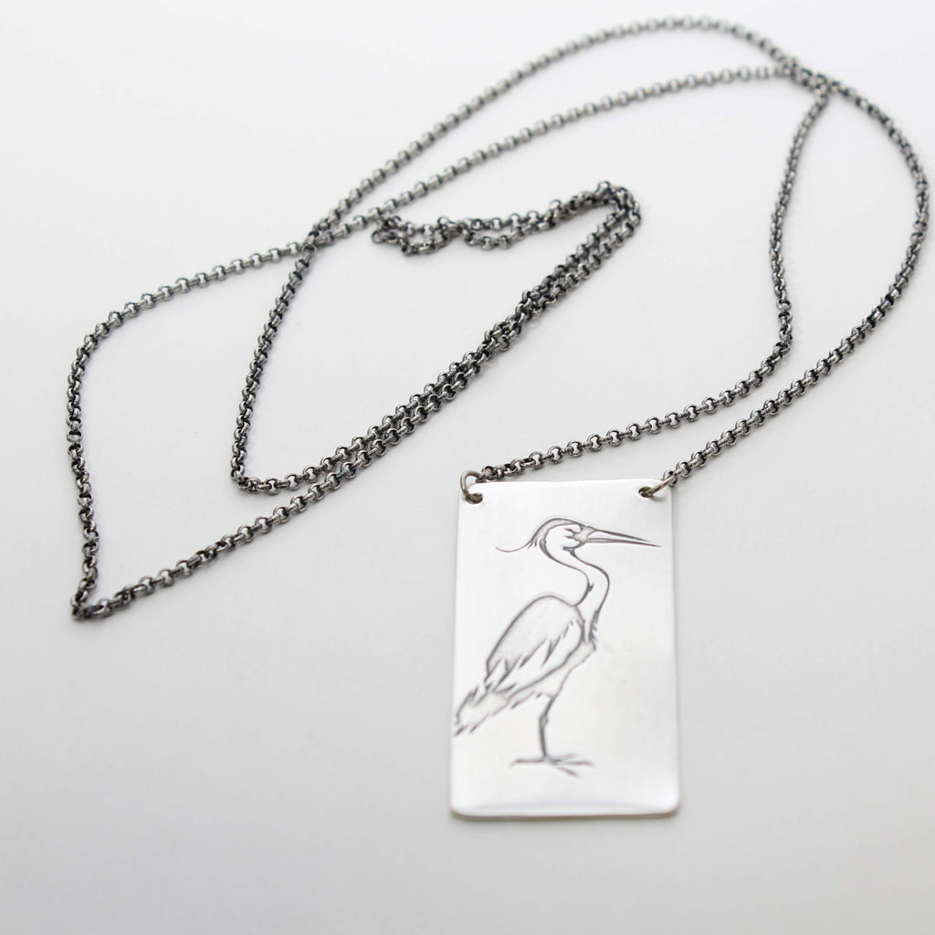 Blue Heron Rectangular Long Layered Necklace, [variant_title], daphne lorna