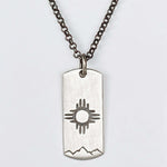 Sol Necklace, Matte Silver / Chain- 18", daphne lorna