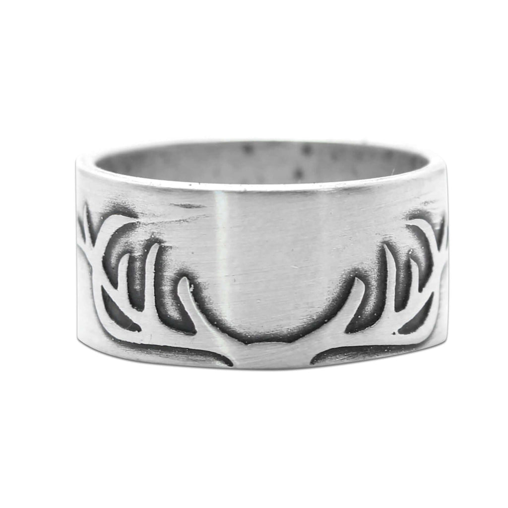 Antlers Ring, Matte Silver / 7, daphne lorna