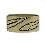 Feather Ring, Antique Brass / 7, daphne lorna