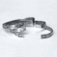 Skinny Buff Cuff Bracelet, Matte Silver / Womens / Set of 3, daphne lorna