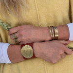 Full Moon Leather Cuff Bracelet, [variant_title], daphne lorna