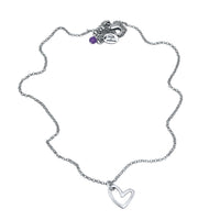 Open Heart Necklace on a silver chain, handmade in Montana, expressing love and elegance.