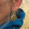 Raven Earrings, Antique Brass, daphne lorna