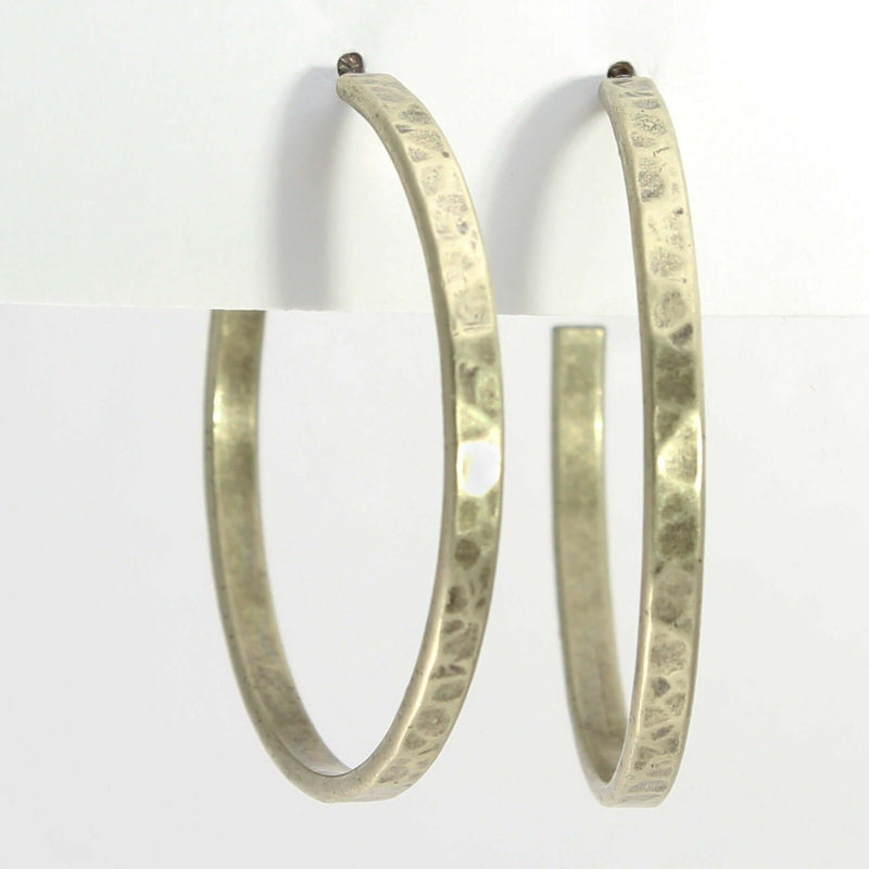 Simple Hoop Earrings featuring hammered brass design, perfect for everyday wear and stylish nights out.