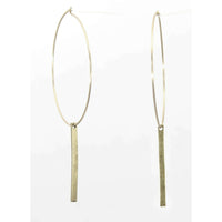 Twigs Hoop Earrings in antique brass finish with a stylish twig design, perfect for any outfit and easy to wear.